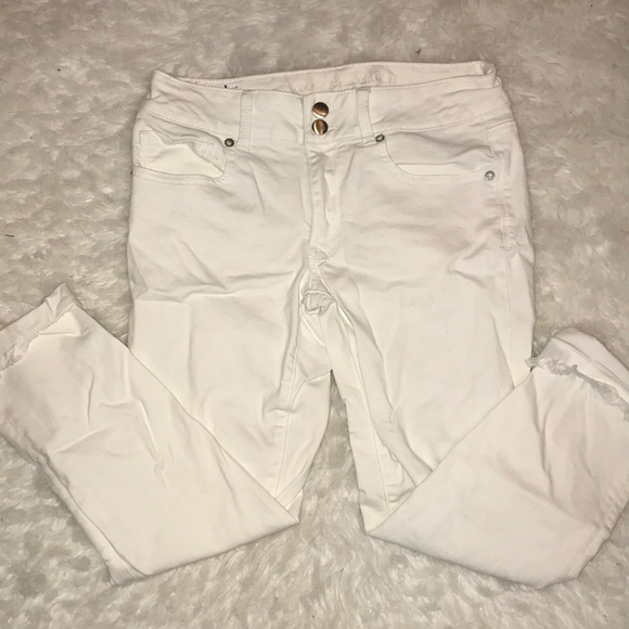 American Eagle Outfitters Denim - White Super Super Stretch Jeans